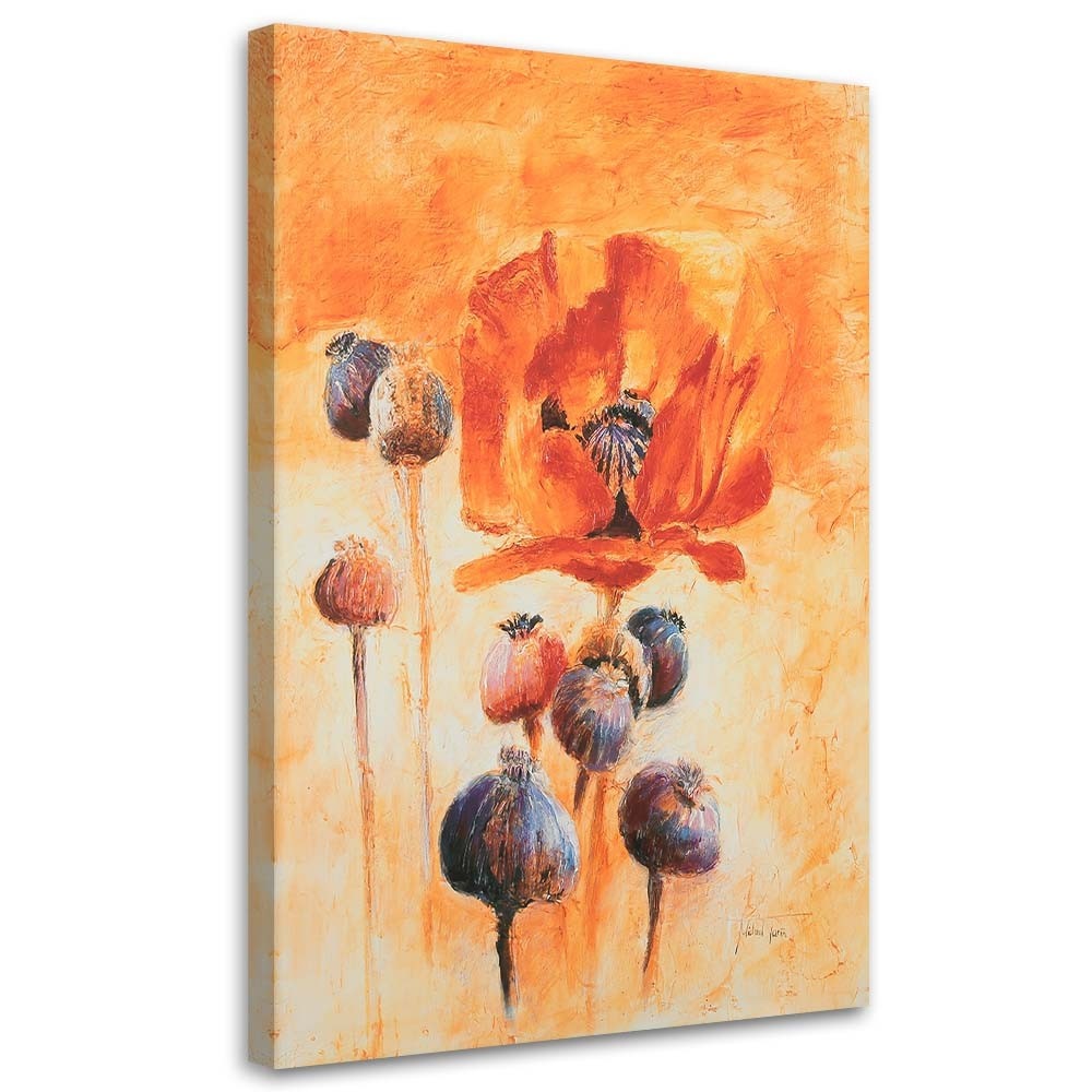 Obraz na plátně Vlčí máky Oranžová jako malovaná - 70x100 cm